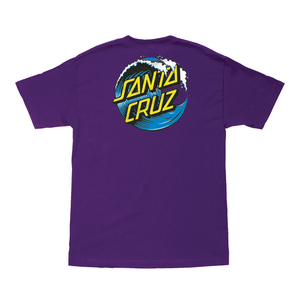 Santa Cruz Shirt Wave Dot Purple w/Blue/Yellow large