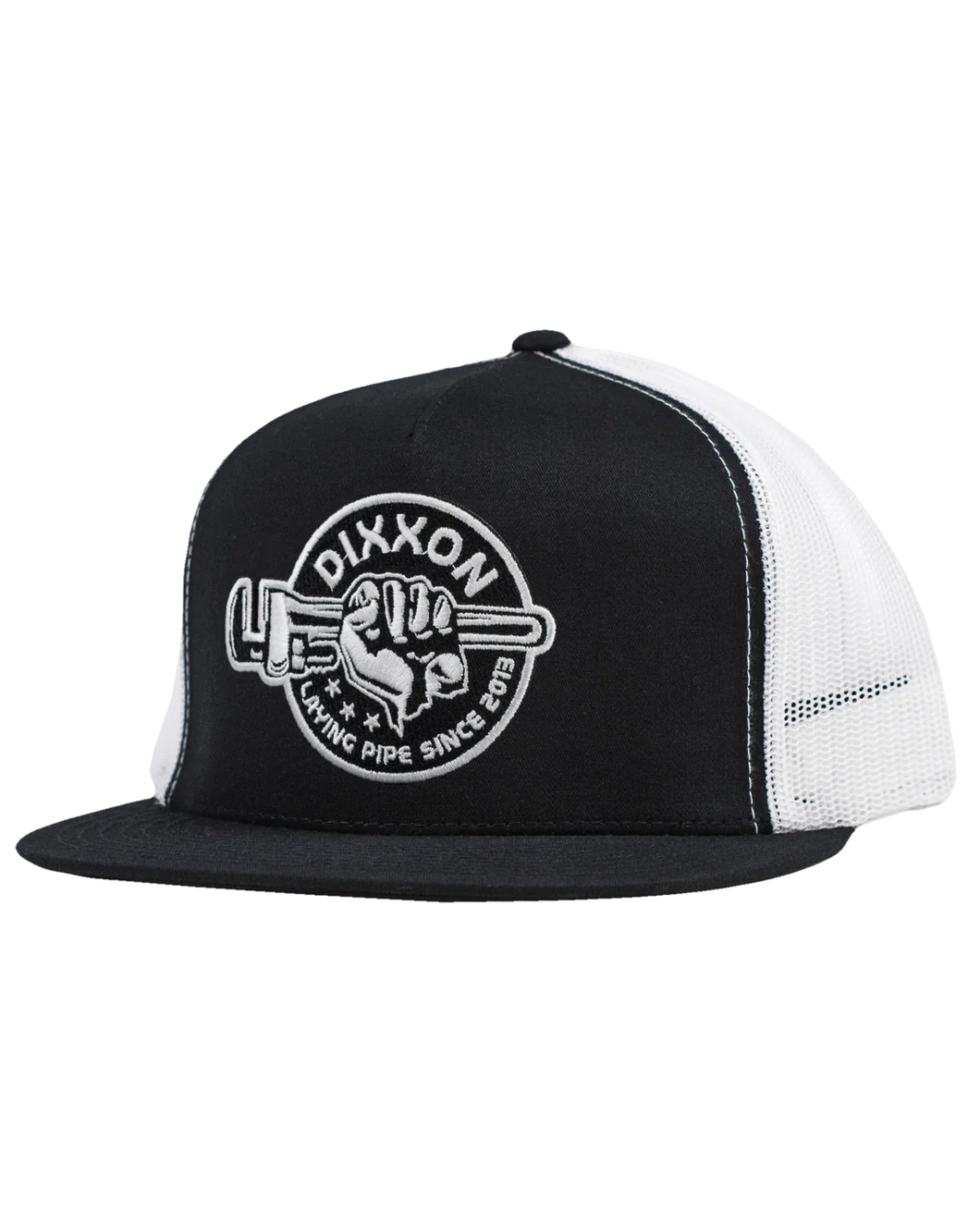 Dixxon Laying Pipe Trucker Hat - Black & White