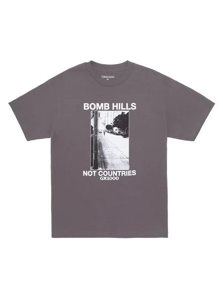 GX1000 Bomb Hills Not Countries T-Shirt - Charcoal