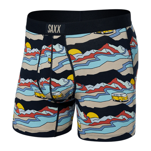 SAXX Ultra Super Soft Boxer Briefs - Cabin Fever Multi-colour