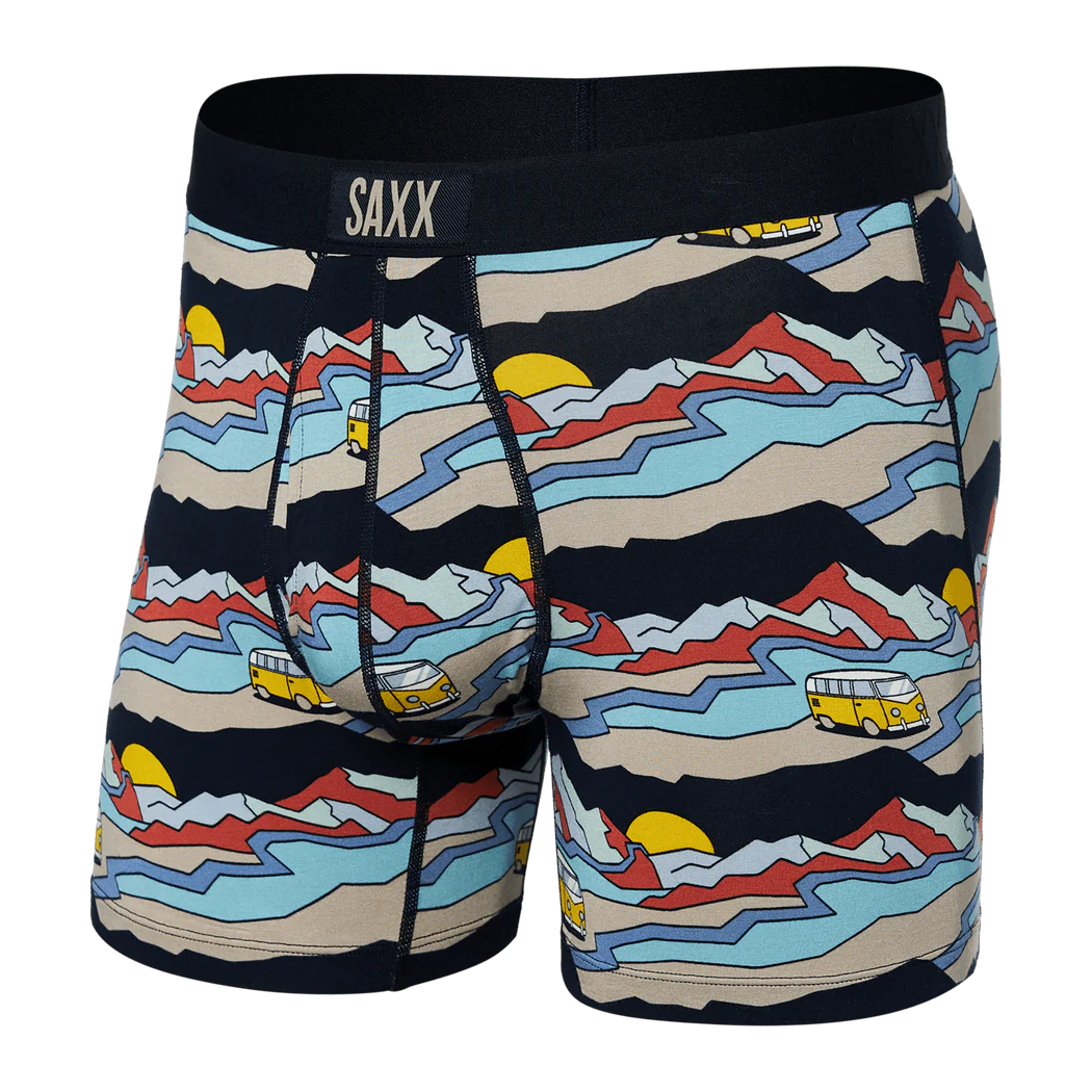 SAXX Ultra Super Soft Boxer Briefs - Cabin Fever Multi-colour