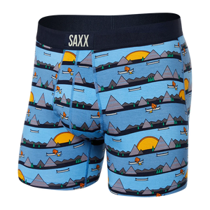SAXX Ultra Super Soft Boxer Briefs - Lazy River Blue