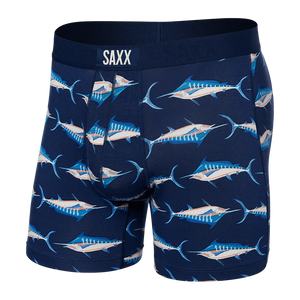 SAXX Vibe Super Soft Boxer Briefs - Marlin Matrix- Midnight
