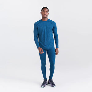 SAXX Quest Quick Dry Mesh Baselayer Tights - Camo Jacquard Teal