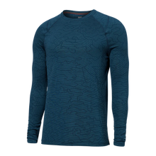 Load image into Gallery viewer, SAXX Quest Quick Dry Mesh Baselayer Long Sleeve Shirt - Camo Jacquard Teal