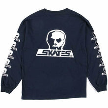 Load image into Gallery viewer, Skull Skates Long-Sleeve Logo Tee Navy Blue
