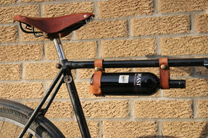 Bike Wine Rack in Vegan Leather