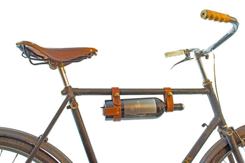 Bike Wine Rack in Vegan Leather