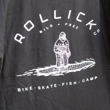 Load image into Gallery viewer, Rollick Co. Sasquatch on a SUP Kid&#39;s T-Shirt