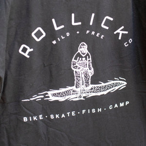 Rollick Co. Sasquatch on a SUP Kid's T-Shirt