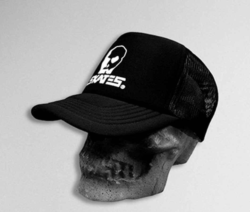 Skull Skates Foam Mesh Trucker Hat Large Logo (white)