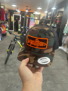 All About Trout Hat - Camo with Orange/Black Patch